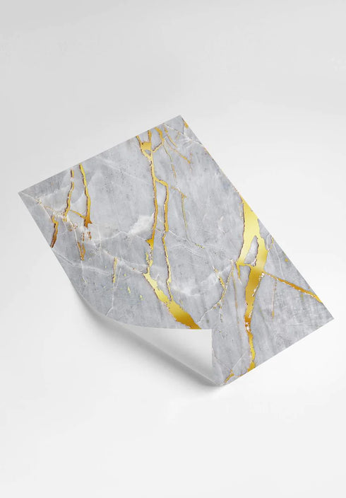 Szary Marmur Złoty Zestaw 2 Plakatów 50x70cm